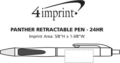 Imprint Area of Panther Pen - 24 hr