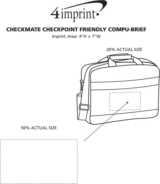 Imprint Area of CheckMate Checkpoint Friendly Laptop Bag