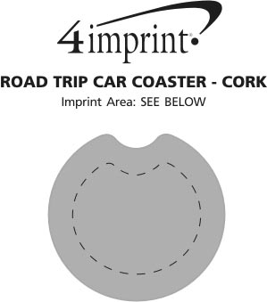 Imprint Area of Road Trip Car Coaster - Cork