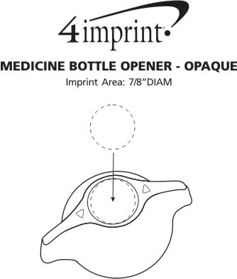Imprint Area of Medicine Bottle Opener - Opaque