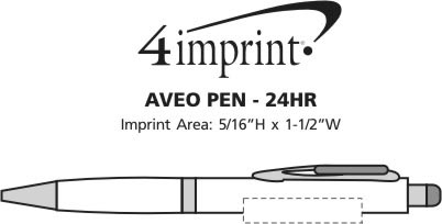 Imprint Area of Aveo Metal Pen - 24 hr