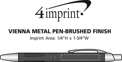 Imprint Area of Vienna Metal Pen - Brushed Finish