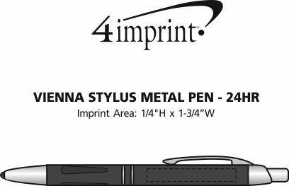 Imprint Area of Vienna Stylus Metal Pen - 24 hr