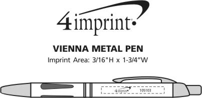 Imprint Area of Vienna Metal Pen