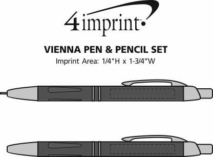 Imprint Area of Vienna Metal Pen & Pencil Set