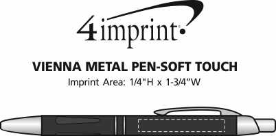 Imprint Area of Vienna Soft Touch Metal Pen