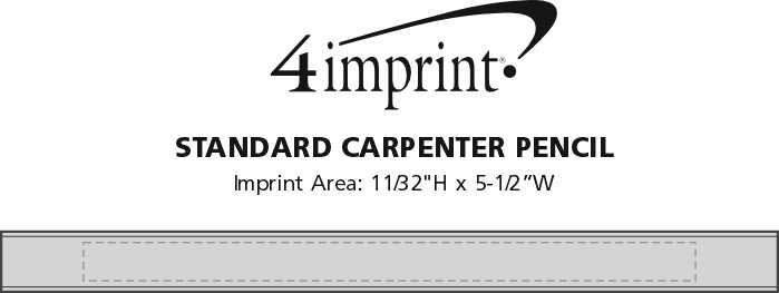 Imprint Area of Standard Carpenter Pencil