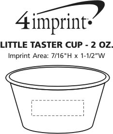 Imprint Area of Little Taster Cup - 2 oz.