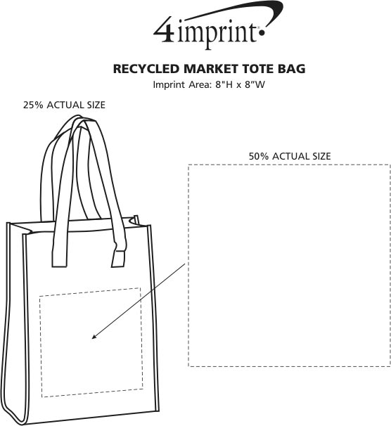 Imprint Area of Recycled Cotton Market Tote