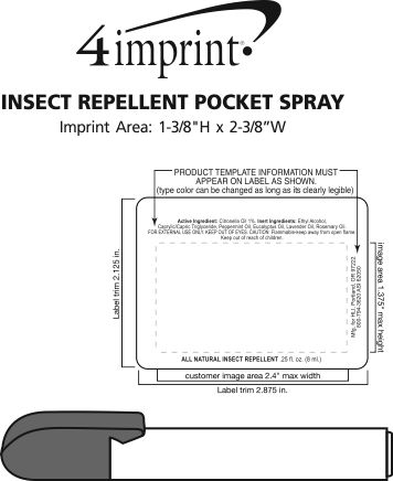 Imprint Area of Insect Repellent Pocket Spray