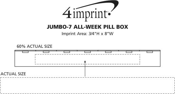 Imprint Area of Jumbo-7 All-Week Pill Box