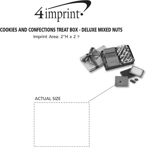 Imprint Area of Cookies and Confections Treat Box - Deluxe Mixed Nuts