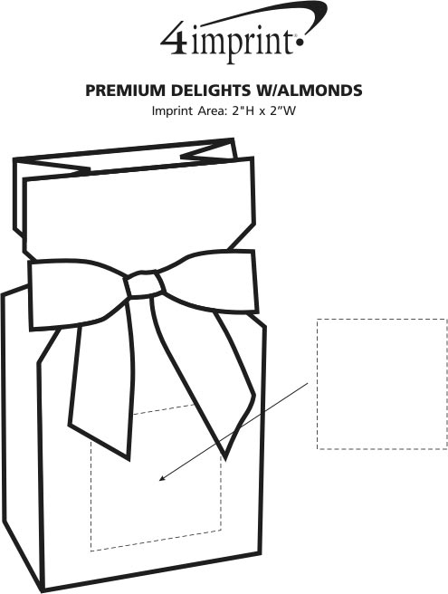 Imprint Area of Premium Delights with Almonds