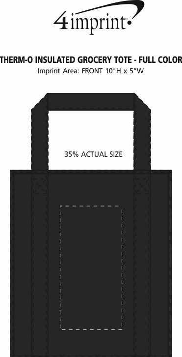Imprint Area of Therm-O Tote Insulated Grocery Bag - Full Color