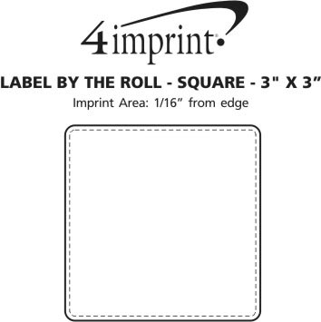 Imprint Area of Value Sticker by the Roll - Square - 3" x 3"