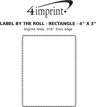 Imprint Area of Value Sticker by the Roll - Rectangle - 3" x 4"