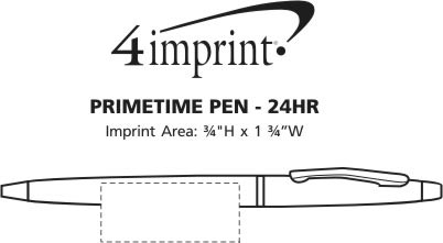 Imprint Area of Primetime Pen - 24 hr