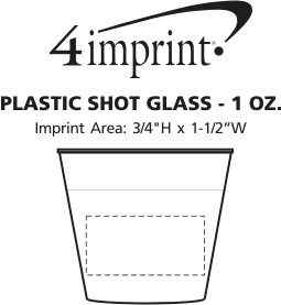 Imprint Area of Plastic Shot Glass - 1 oz.
