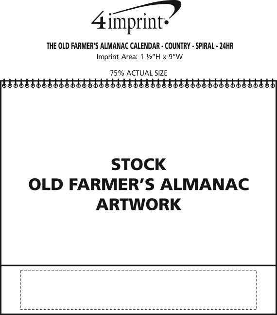 Imprint Area of The Old Farmer's Almanac Calendar - Country - Spiral - 24 hr