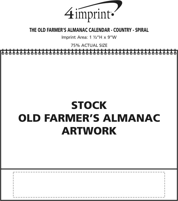 Imprint Area of The Old Farmer's Almanac Calendar - Country - Spiral