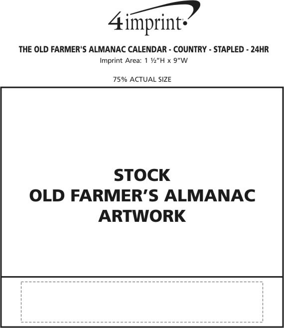 Imprint Area of The Old Farmer's Almanac Calendar - Country- Stapled - 24 hr