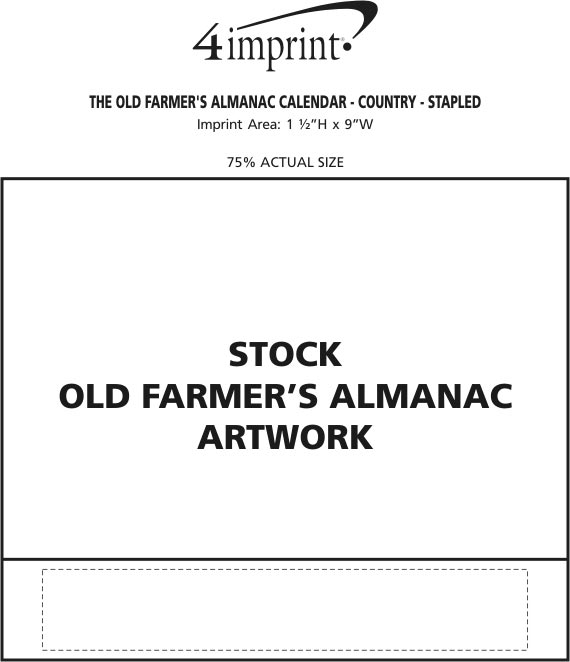 Imprint Area of The Old Farmer's Almanac Calendar - Country - Stapled