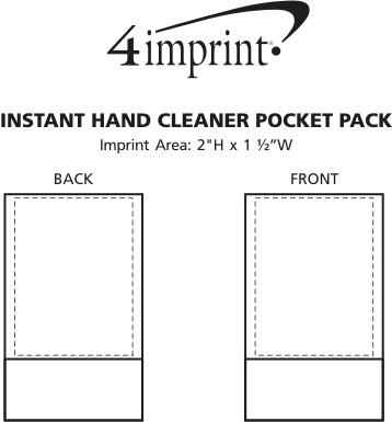 Imprint Area of Instant Hand Sanitizer Pocket Pack