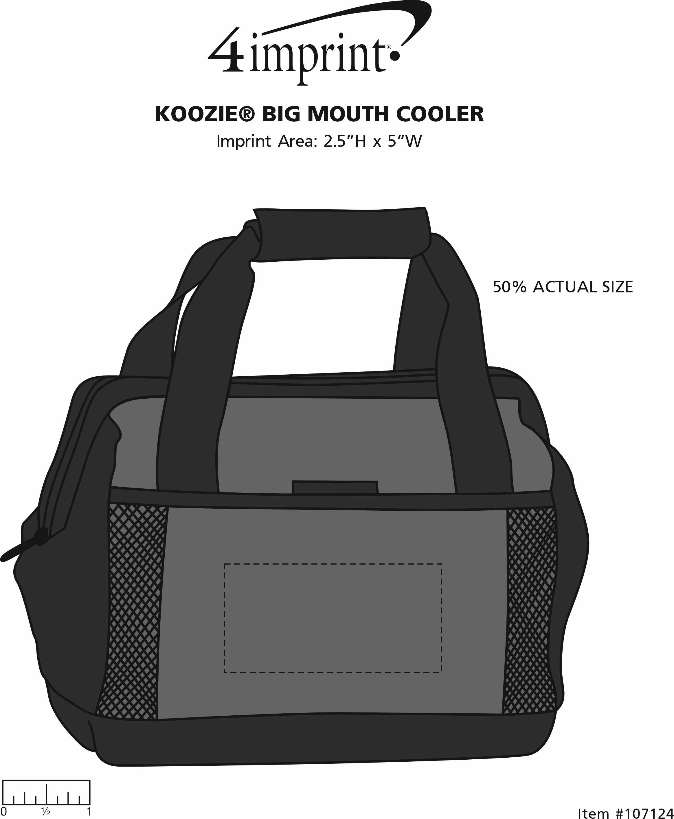 Imprint Area of Koozie® Big Mouth Kooler