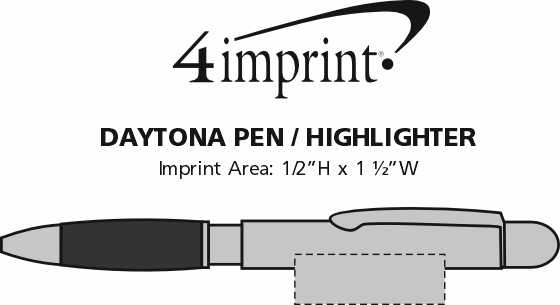 Imprint Area of Daytona Pen/Highlighter