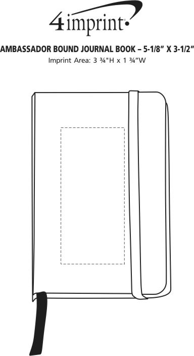 Imprint Area of Ambassador Bound Journal Book - 5-1/8" x 3-1/2" - Screen