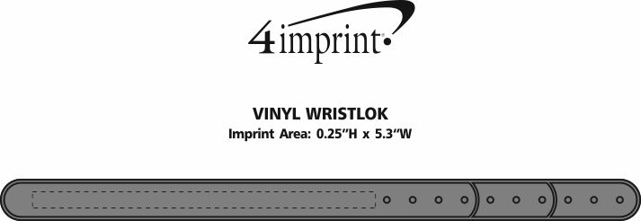 Imprint Area of Vinyl Locking Wristband