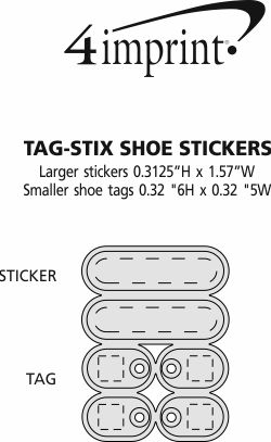 Imprint Area of Reflective Tag-Stix Shoe Stickers