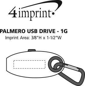 Imprint Area of Palmero USB Drive - 16GB