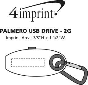 Imprint Area of Palmero USB Drive - 2GB