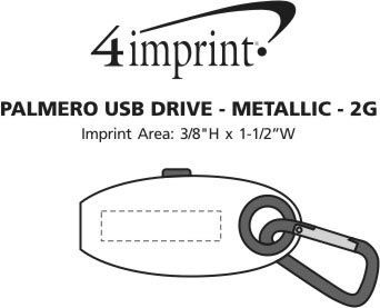 Imprint Area of Palmero USB Drive - Metallic - 2GB