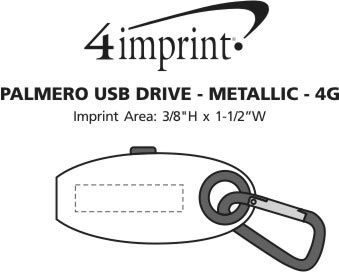 Imprint Area of Palmero USB Drive - Metallic - 4GB