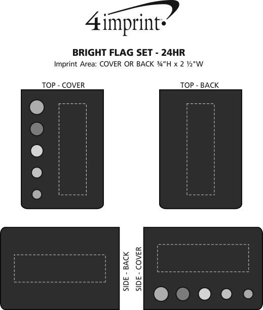 Imprint Area of Bright Flag Set - 24 hr