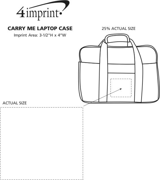 Imprint Area of Carry Me Laptop Case