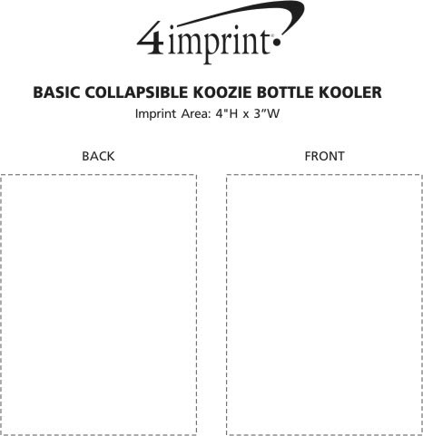 Imprint Area of Basic Collapsible Koozie® Bottle Kooler
