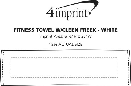 Imprint Area of Fitness Towel - White