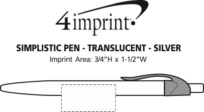 Imprint Area of Simplistic Pen - Translucent - Silver