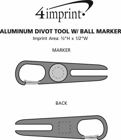 Imprint Area of Aluminum Divot Tool with Ball Marker