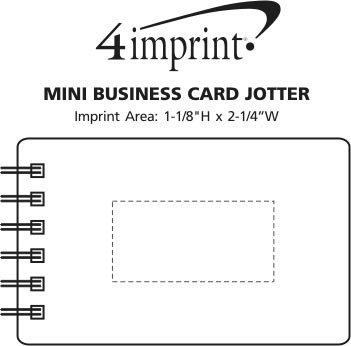 Imprint Area of Mini Business Card Jotter