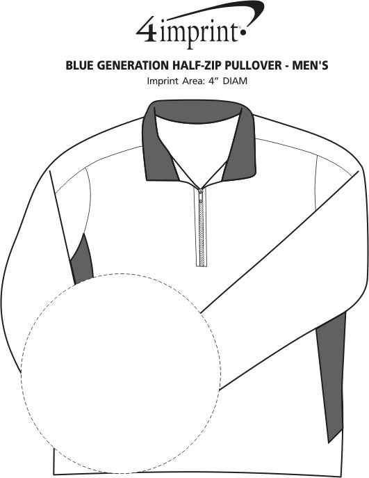 Imprint Area of Blue Generation 1/2-Zip Performance Pullover - Men's