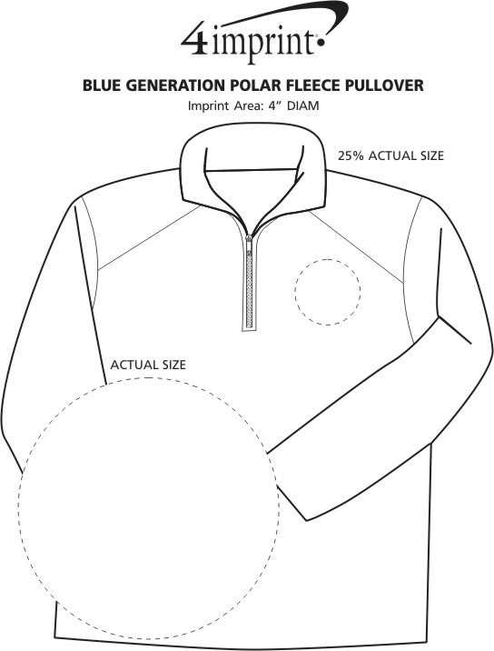 Imprint Area of Blue Generation Polar Fleece Pullover