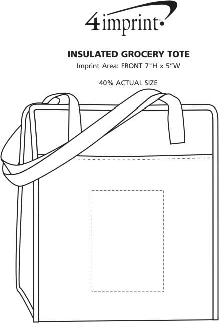 Imprint Area of Insulated Grocery Tote