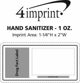 Imprint Area of Hand Sanitizer - 1 oz.