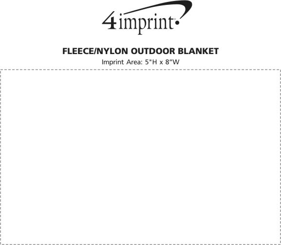 Imprint Area of Fleece/Nylon Outdoor Blanket