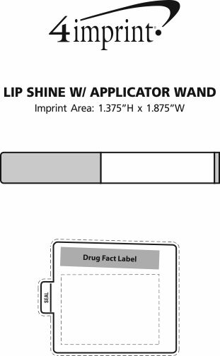 Imprint Area of Lip Shine with Applicator Wand