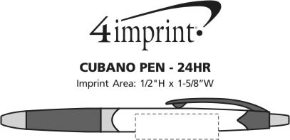 Imprint Area of Cubano Pen - Translucent - 24 hr